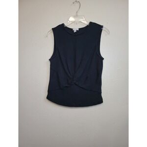 Eliane‎ Rose Women's Twisted Front Knot Top Tank Pullover Ribbed Sz L